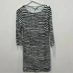 Trina Turk Black & White Stripe Dress, size M